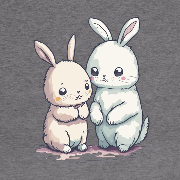 cute kawaii bunnies by Maria Murtaza